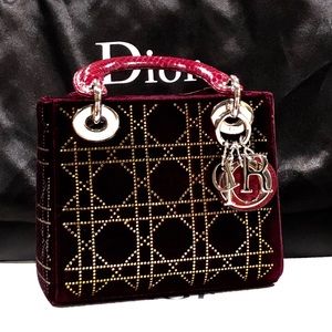 Dior Limited Edition Burgundy Swarovski Bag